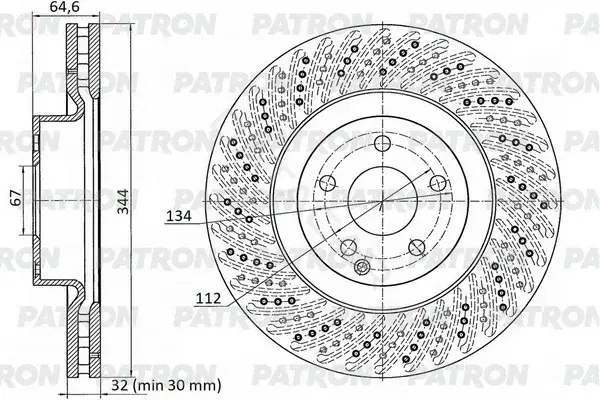 Тормозные диски PATRON PBD1373DR