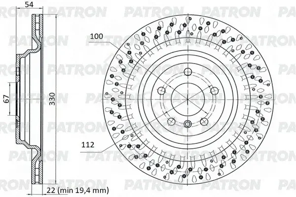 Тормозные диски PATRON PBD1384DR