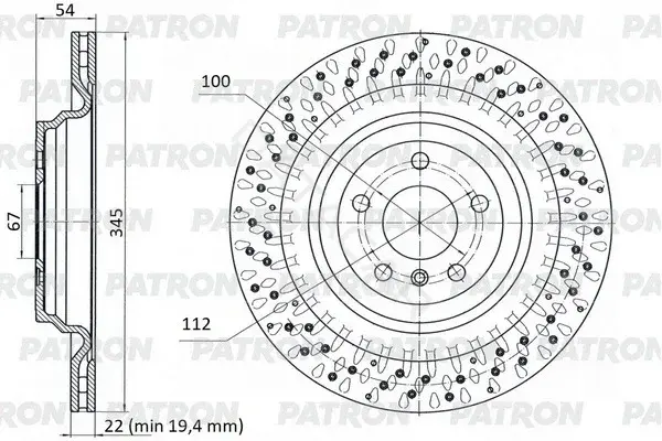 Тормозные диски PATRON PBD1399DR