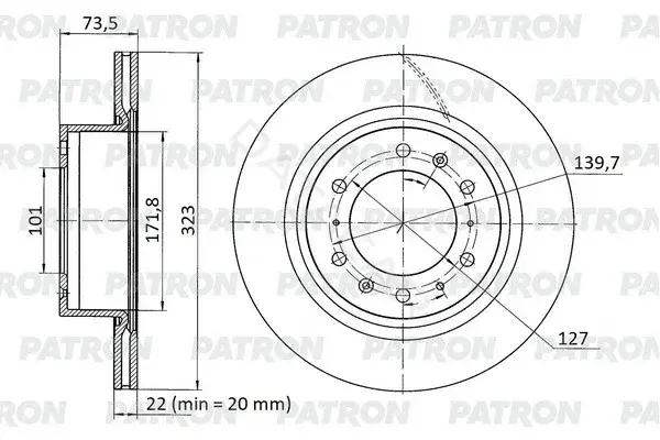 Тормозные диски PATRON PBD1534