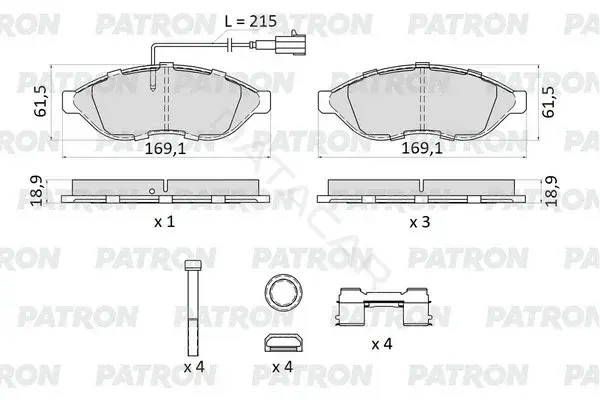 Тормозные колодки PATRON PBP107