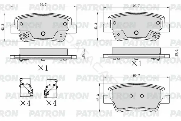 Тормозные колодки PATRON PBP378