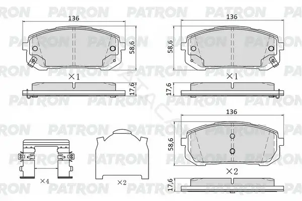Тормозные колодки PATRON PBP377