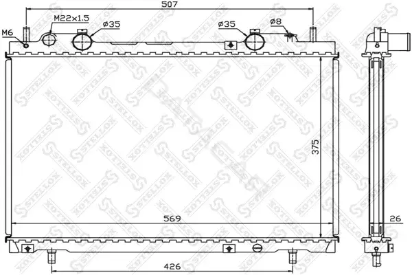 Радиатор охлаждения STELLOX 10-25692-SX