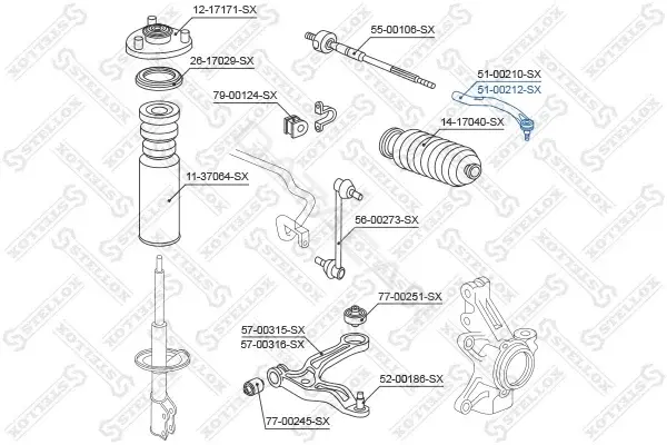 Рулевые наконечники STELLOX 51-00212-SX