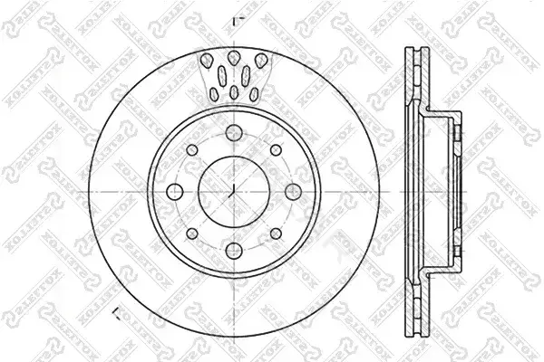 Тормозные диски STELLOX 6020-2331V-SX