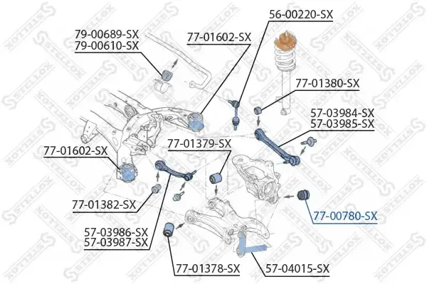 Сайлентблок рычага STELLOX 77-00780-SX