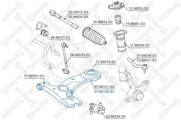 Рычаги STELLOX 57-00120-SX