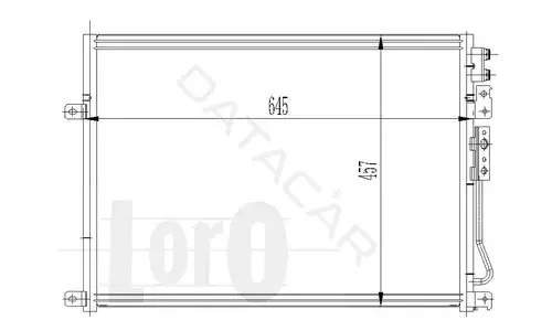 Радиатор кондиционера LORO 023-016-0007