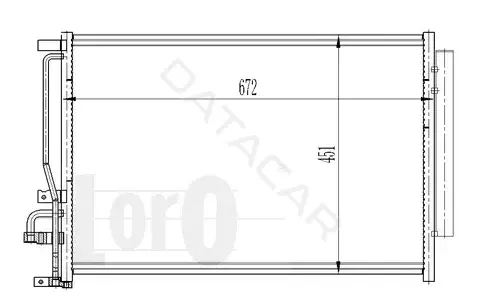 Радиатор кондиционера LORO 037-016-0039