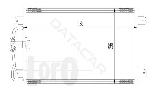 Радиатор кондиционера LORO 042-016-0007