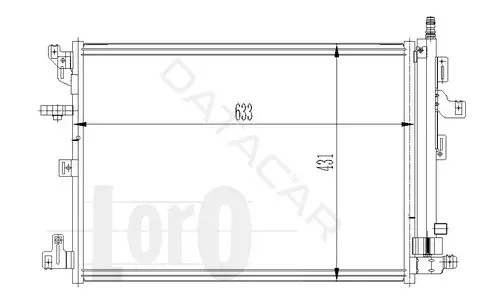 Радиатор кондиционера LORO 052-016-0006