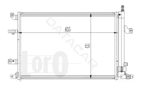 Радиатор кондиционера LORO 052-016-0007