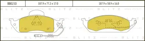 Тормозные колодки BLITZ BB0210