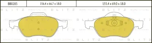 Тормозные колодки BLITZ BB0283