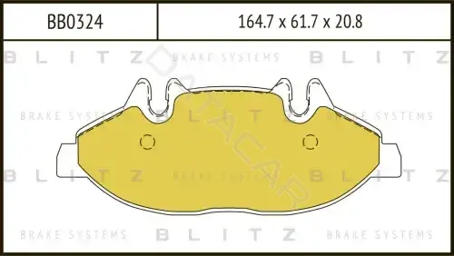 Тормозные колодки BLITZ BB0324