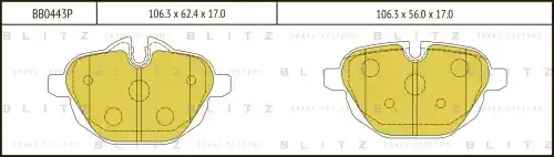 Тормозные колодки BLITZ BB0443P