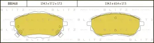 Тормозные колодки BLITZ BB0468