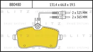 Тормозные колодки BLITZ BB0480