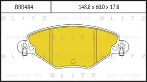 Тормозные колодки BLITZ BB0484