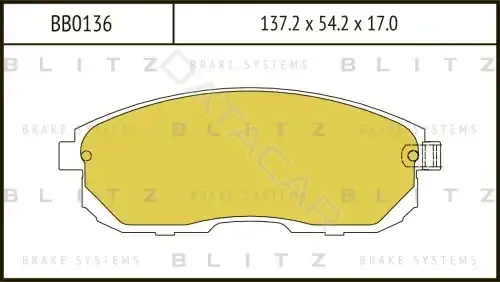 Тормозные колодки BLITZ BB0136