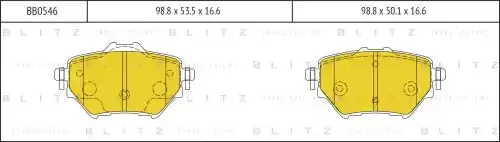 Тормозные колодки BLITZ BB0546