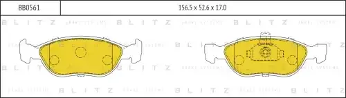 Тормозные колодки BLITZ BB0561