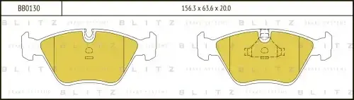 Тормозные колодки BLITZ BB0130