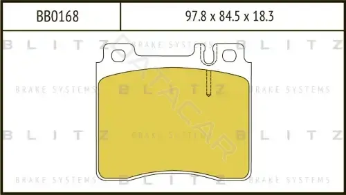 Тормозные колодки BLITZ BB0168
