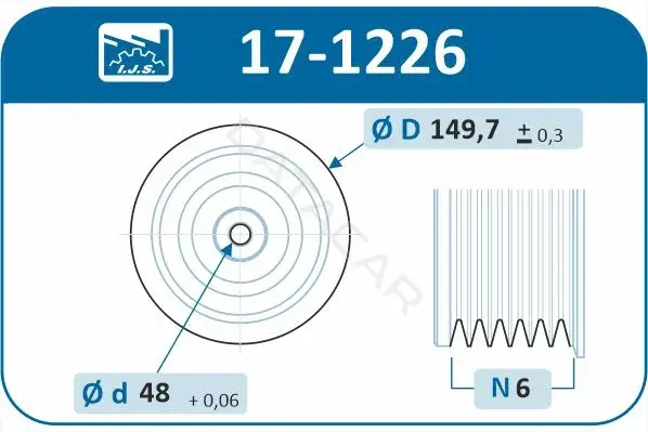 Шкив коленвала IJS GROUP 17-1226