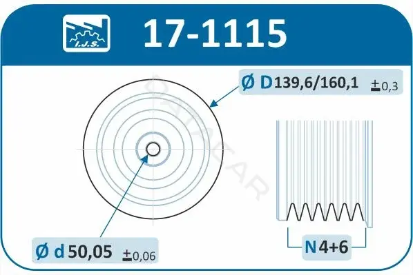 Шкив коленвала IJS GROUP 17-1115