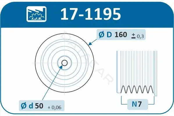 Шкив коленвала IJS GROUP 17-1195