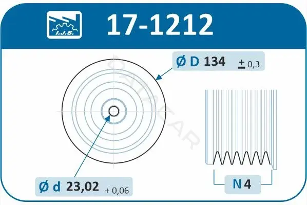 Шкив коленвала IJS GROUP 17-1212