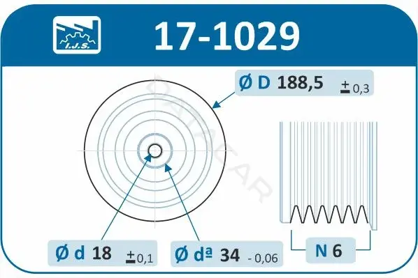Шкив коленвала IJS GROUP 17-1029