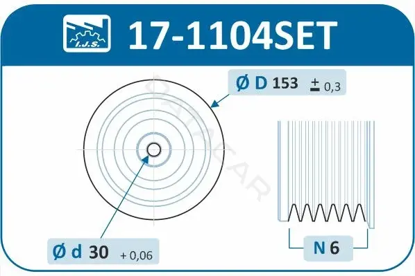 Шкив коленвала IJS GROUP 17-1104SET