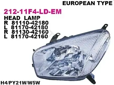 Фары DEPO 212-11F4L-LD-EM