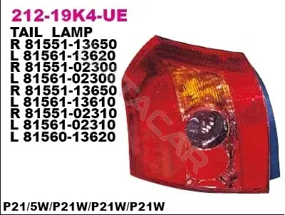 Задние фонари DEPO 212-19K4R-UE