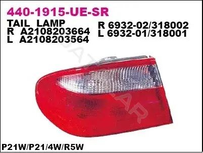 Задние фонари DEPO 440-1915L-UE-SR