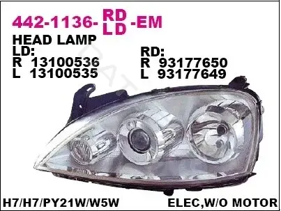 Фары DEPO 442-1136R-LD-EM
