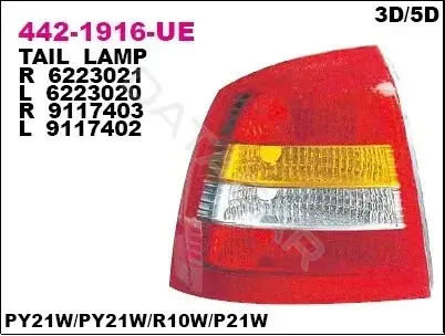 Задние фонари DEPO 442-1916R-UE