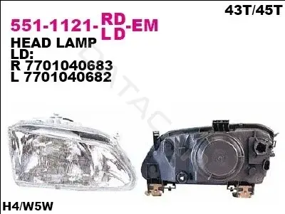 Фары DEPO 551-1121R-LD-EM