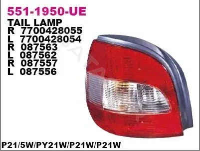 Задние фонари DEPO 551-1950R-UE