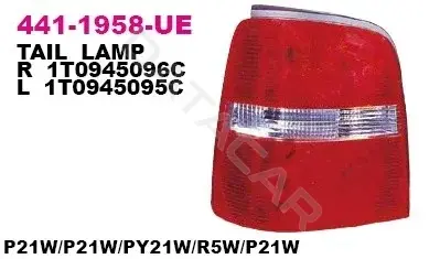 Задние фонари DEPO 441-1958L-UE