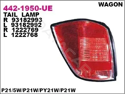 Задние фонари DEPO 442-1950R-UE