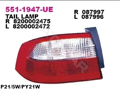 Задние фонари DEPO 551-1947L-UE
