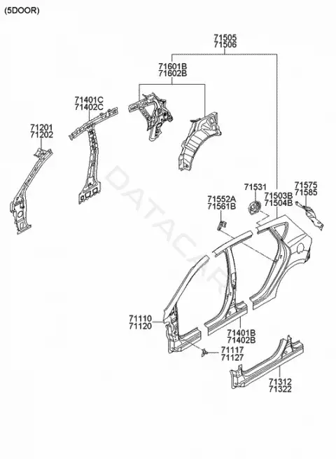Задние фонари HYUNDAI/KIA/MOBIS 715851R300