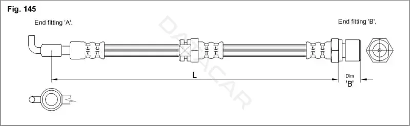 Тормозные шланги K&K FT0609