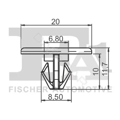 Клипса молдинга FA1/FISCHER 21-10011.10