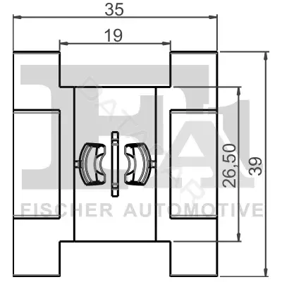 Клипса молдинга FA1/FISCHER 11-40059.10
