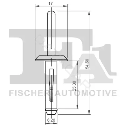 Клипса молдинга FA1/FISCHER 25-20001.10